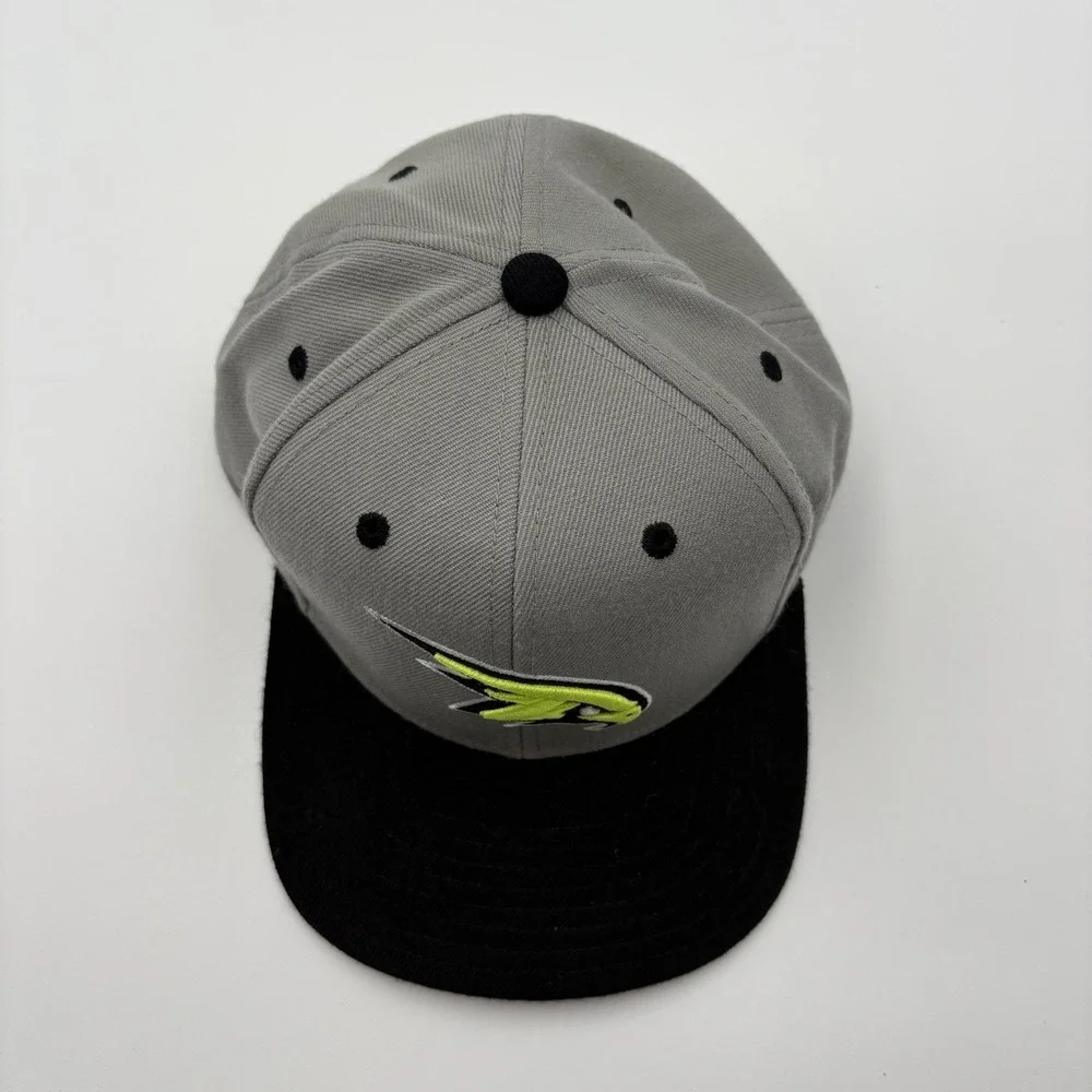 Adidas‎ Atlanta Hawks Neon Hawk Logo Snapback Hat Grey Black NBA Cap 2012